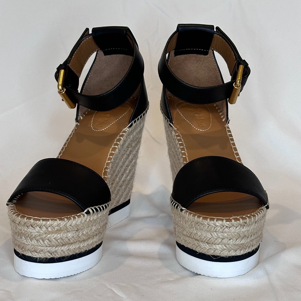 See by Chloe women's platform wedged espadrille sandal
